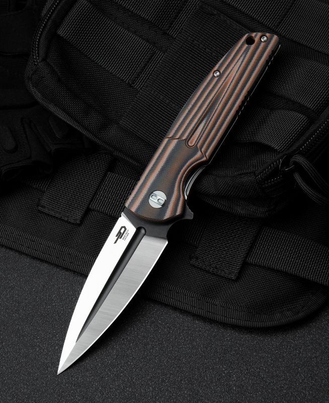 Складной нож Bestech Fin, сталь 14C28N Black/Satin, G10 Orange