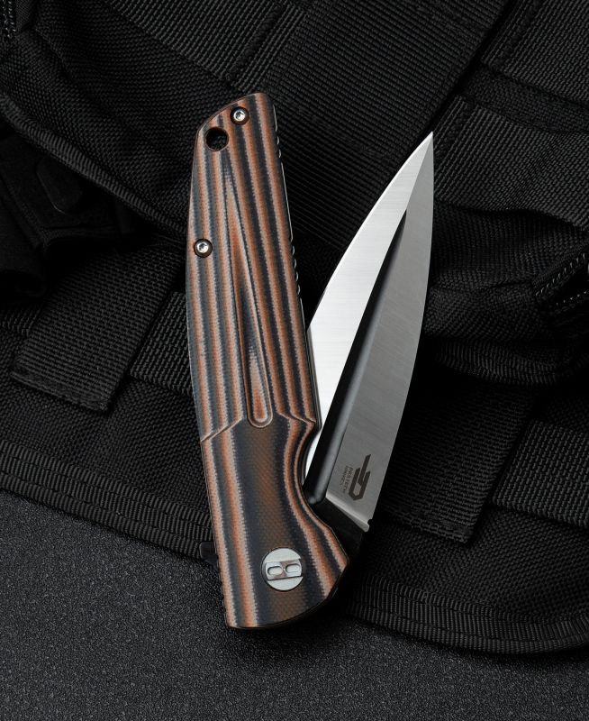 Складной нож Bestech Fin, сталь 14C28N Black/Satin, G10 Orange