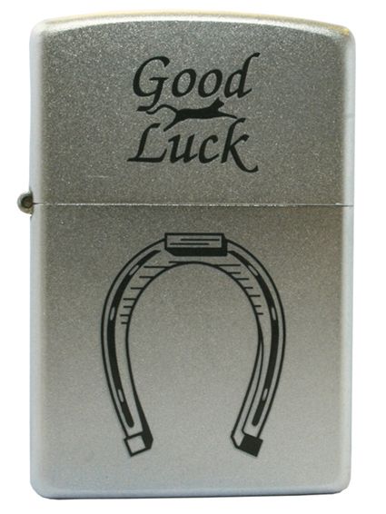 Зажигалка ZIPPO Horse Shoe Satin Chrome, латунь с никеле-хром. покрыт., серебр., матовая, 36х56х12мм