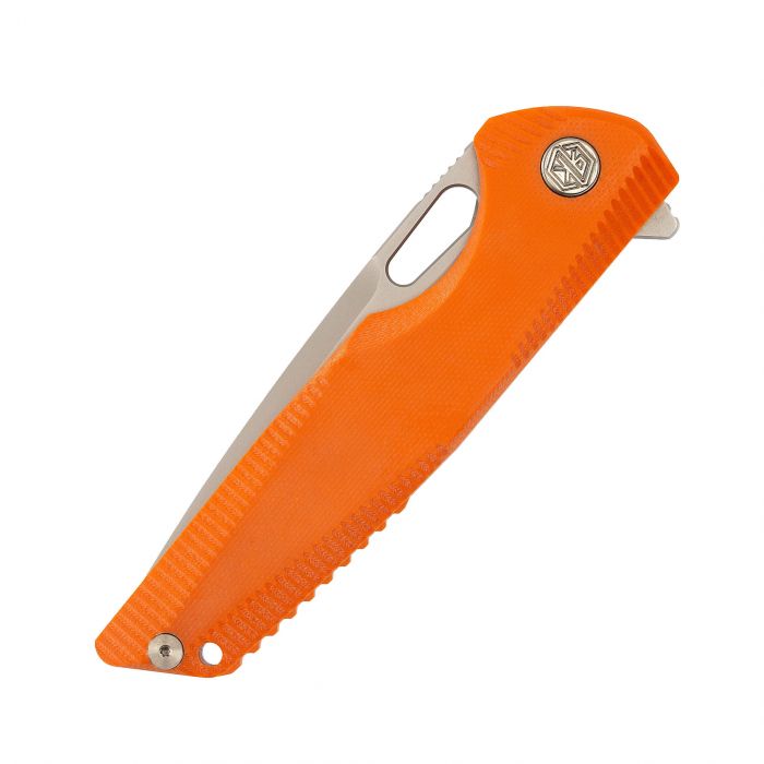 Складной нож Rikeknife RK802G Orange, сталь 154CM, титан/G10