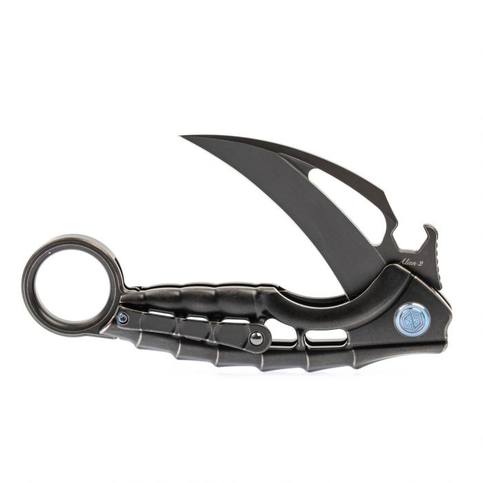 Нож складной Rikeknife Alien 2 Black, сталь N690CO, титан