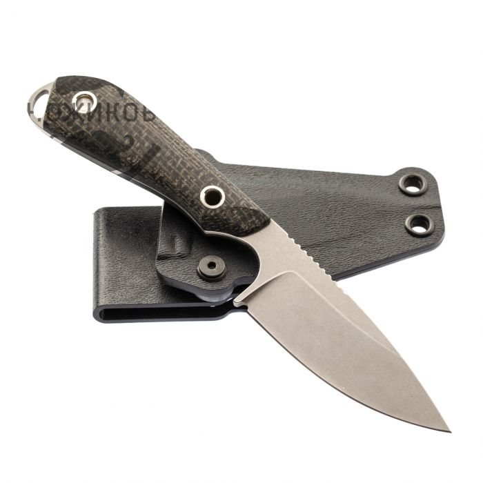 Нож White River M1 Caper StoneWash, сталь CPM S35VN, рукоять черная микарта