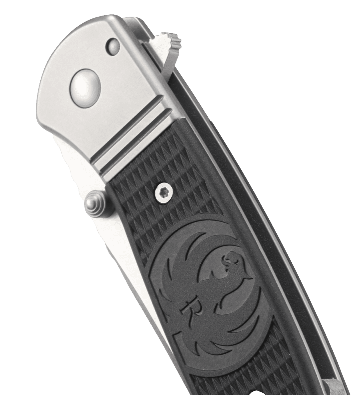 Складной нож CRKT R2302 Ruger® Knives Hollow-Point™, сталь 8Cr13MOV, рукоять из нерж. стали с накладками из термопластика