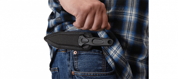 Нож с фиксированным клинком CRKT Sting, сталь 1055 Carbon Steel, рукоять карбон