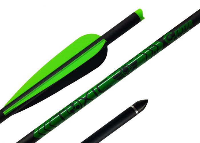 Стрела арбалетная карбоновая Centershot Toxic Carbon 20" Half Moon Nock