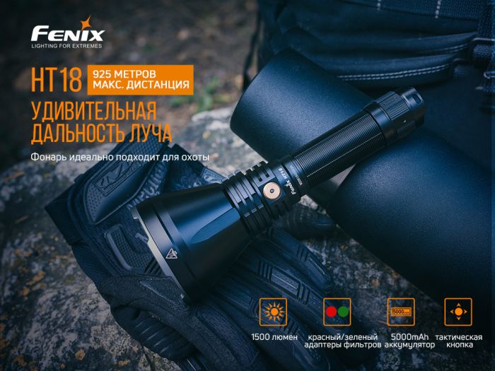 Фонарь Fenix HT18, 1500 лм