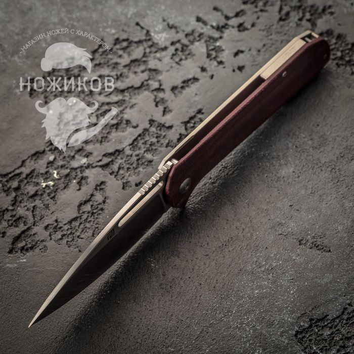 Складной нож Artisan Arion, сталь S35VN, Micarta/Titanium