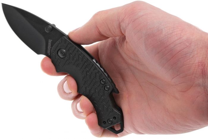 Нож складной Shuffle - KERSHAW 8700BLK, сталь 8Cr13MoV c покрытием BlackOxide, рукоять текстурированный термопластик GFN