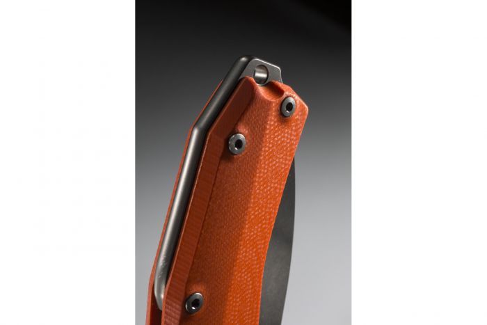 Нож складной LionSteel KUR OR G10 Orange Flipper, сталь Uddeholm Sleipner®, стеклотекстолит, оранжевый