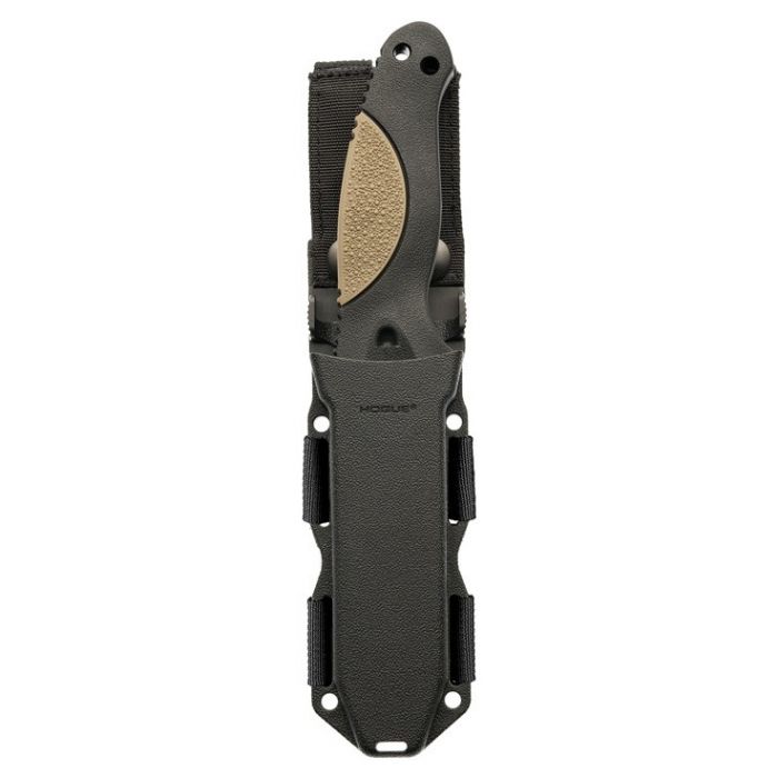 Нож с фиксированным клинком Hogue EX-F02, сталь A2 Tool Steel Black Cerakote, рукоять термопластик GRN, чёрно-песочный