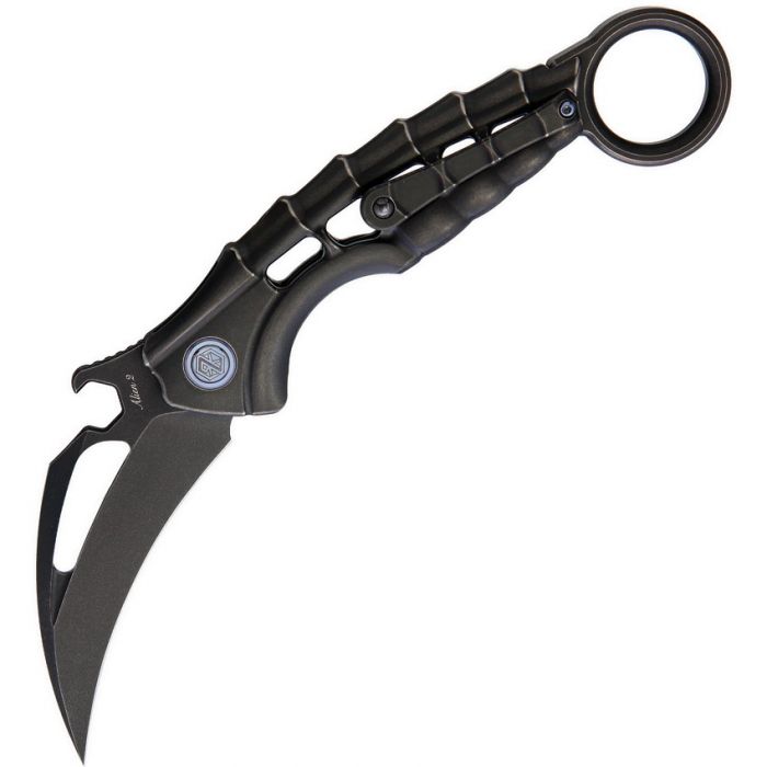 Нож складной Rikeknife Alien 2 Black, сталь N690CO, титан