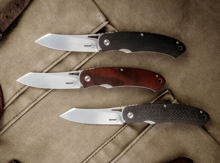 Нож складной Boker Takara CF, сталь D2, рукоять карбон